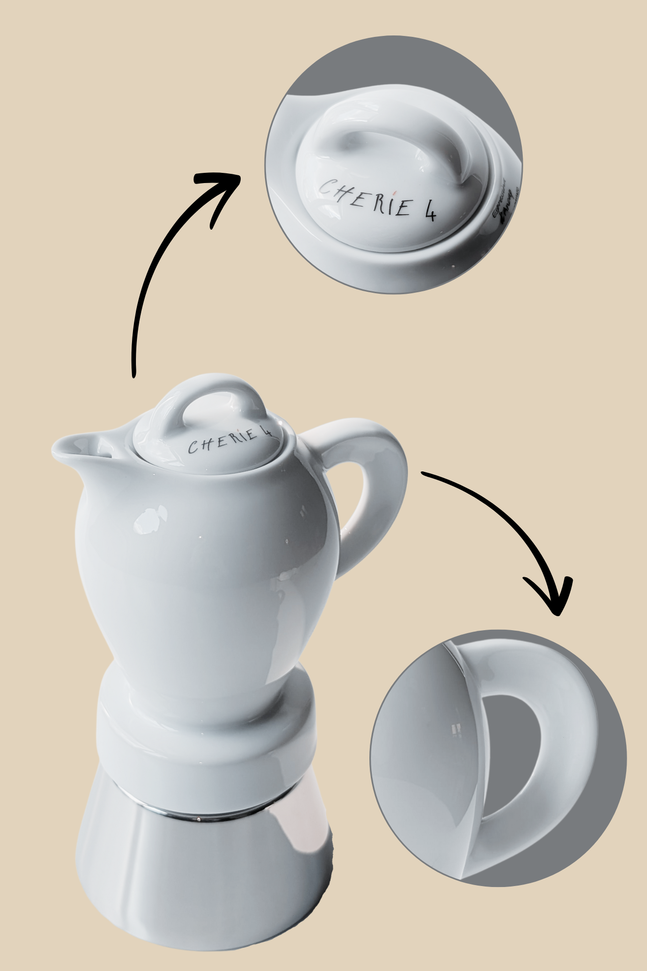 ANCAP CHERIE 4 Tassen Espressokocher  mit 250 g Caffé New York Mokka NY1000