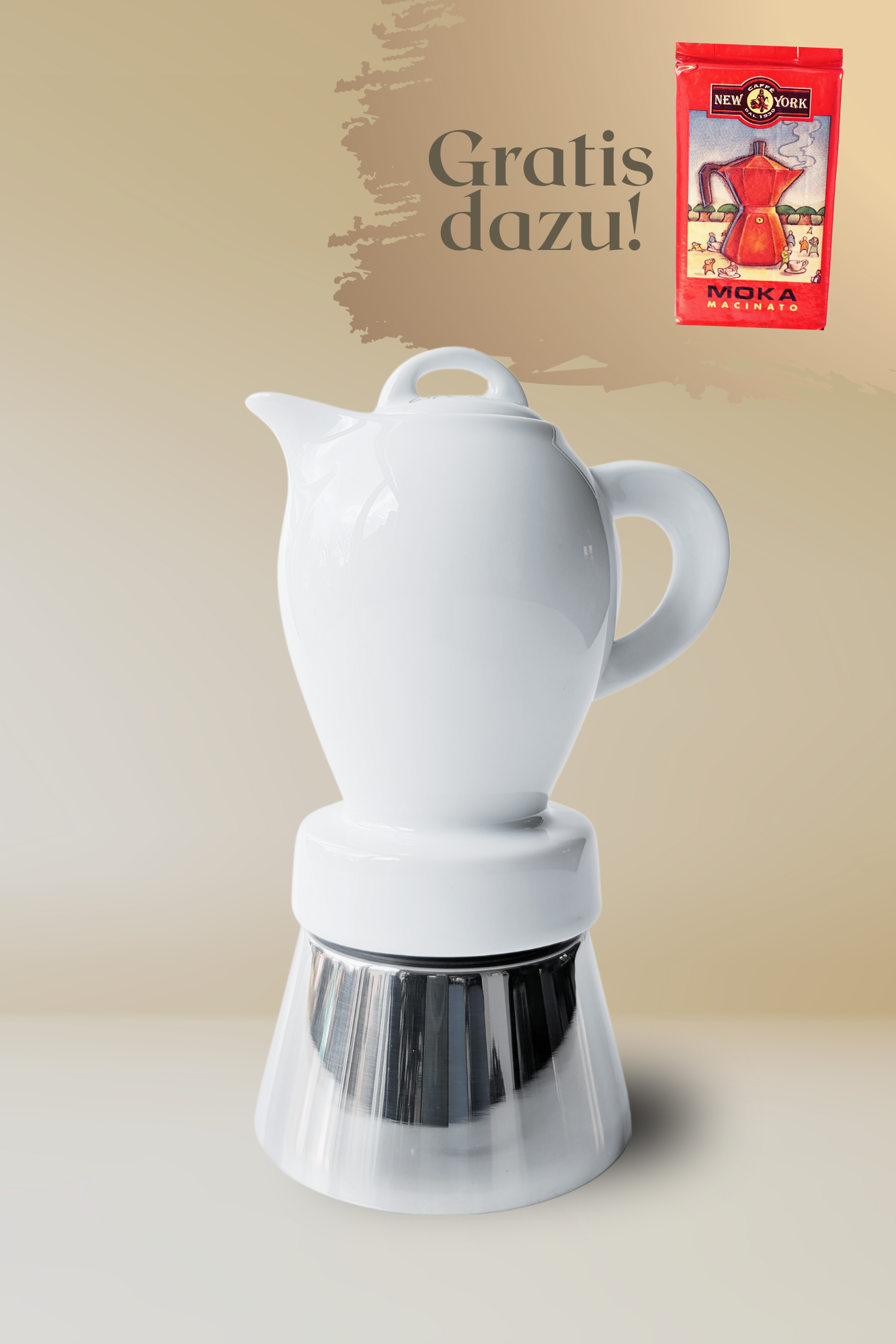 ANCAP CHERIE 4 Tassen Espressokocher  mit 250 g Caffé New York Mokka NY1000