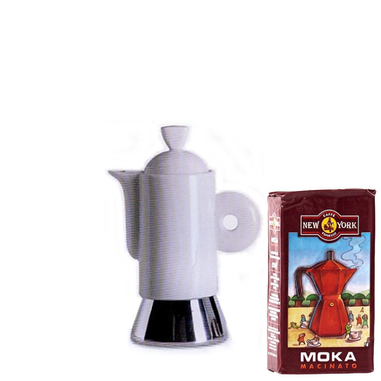 ANCAP DARLING 2 Tassen Espressokocher mit 250 g Caffé New York Mokka NY1000