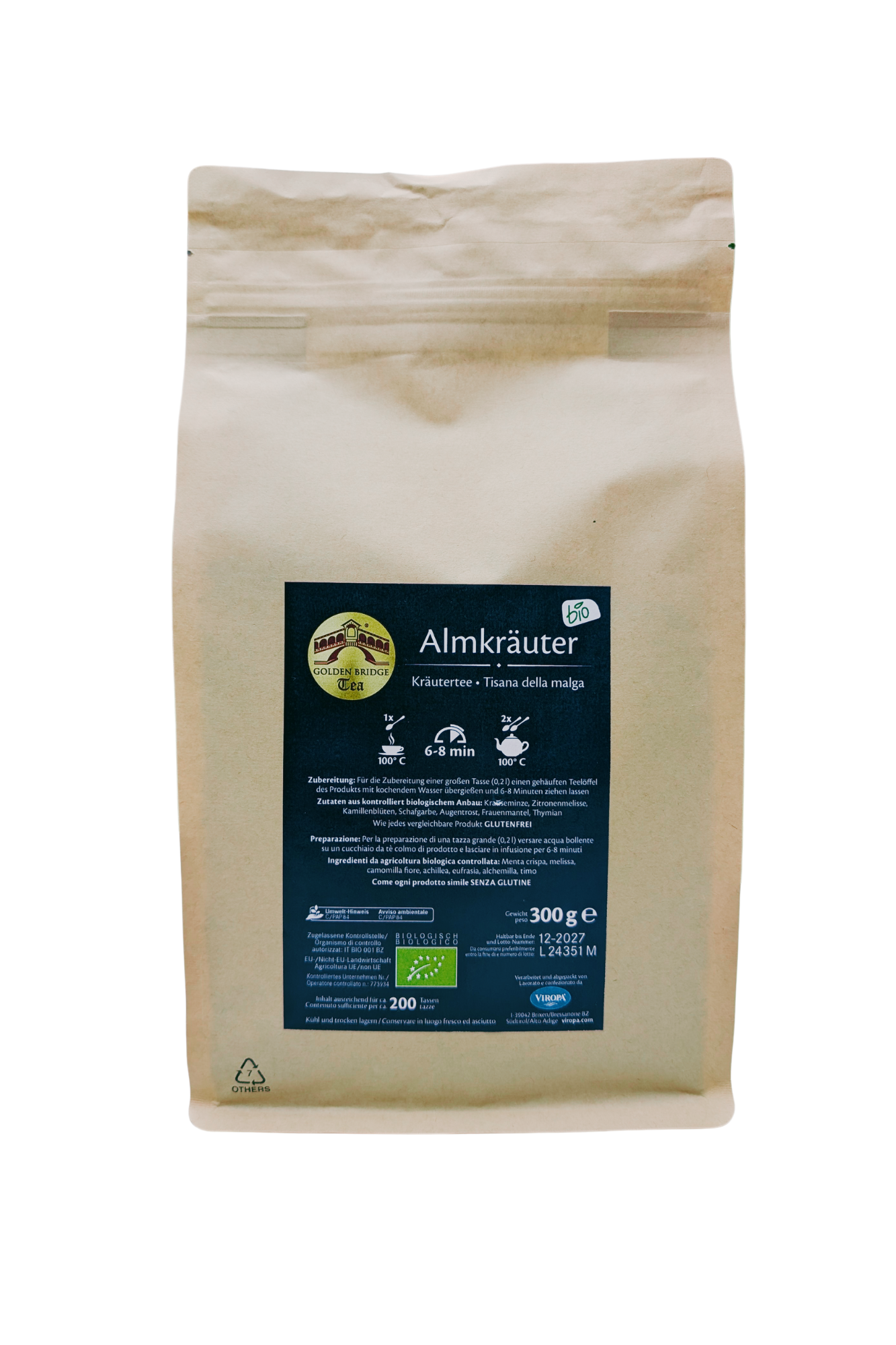 GOLDEN BRIDGE TEA® BIO Almkräuter Nachfüllpackung