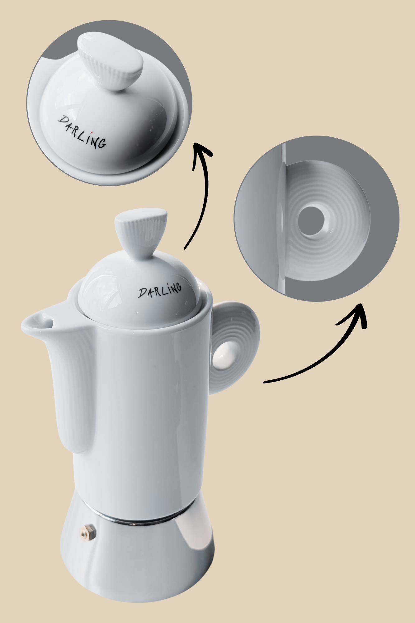 ANCAP DARLING 2 Tassen Espressokocher mit 250 g Caffé New York Mokka NY1000    