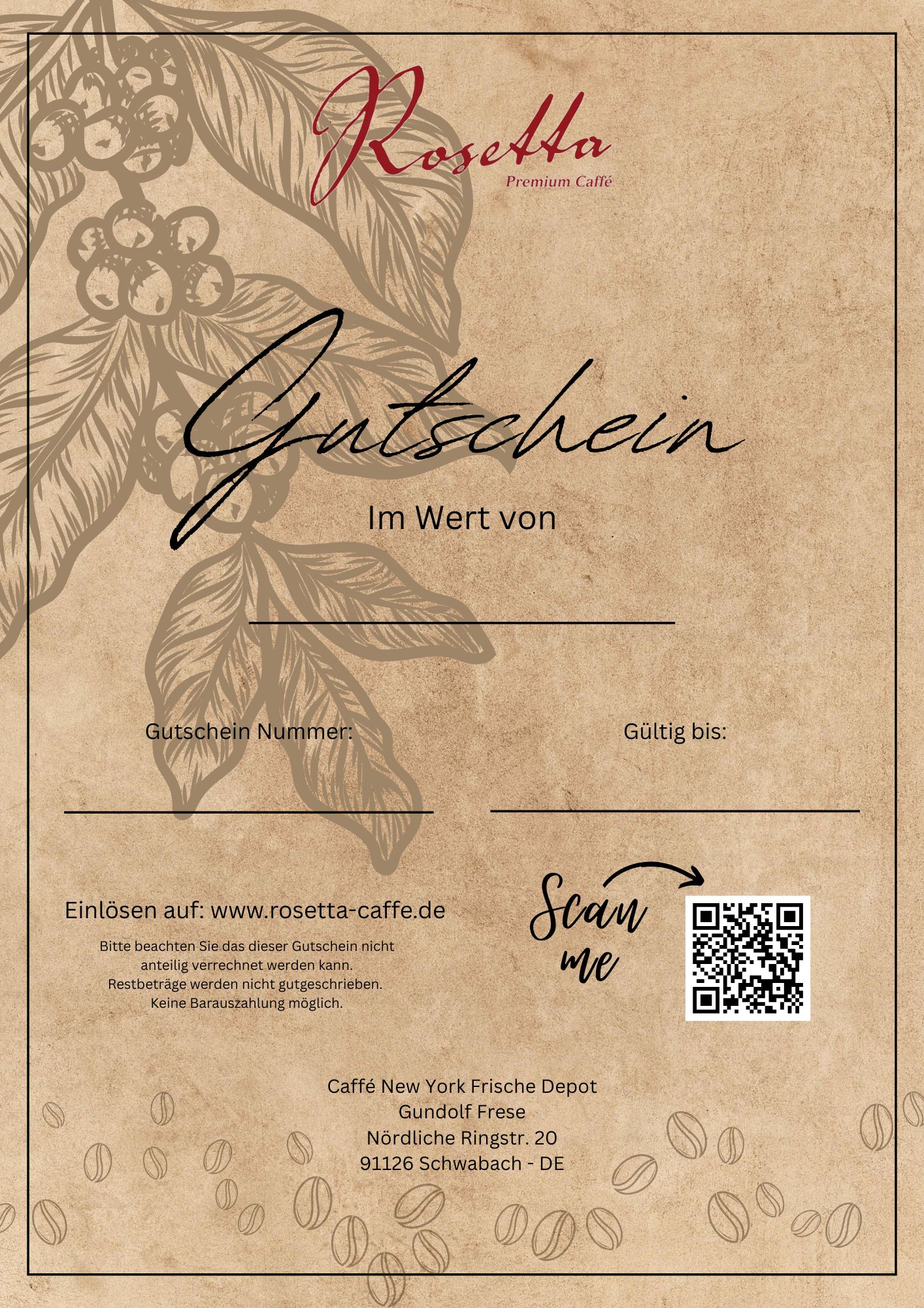 Rosetta Geschenkgutschein 