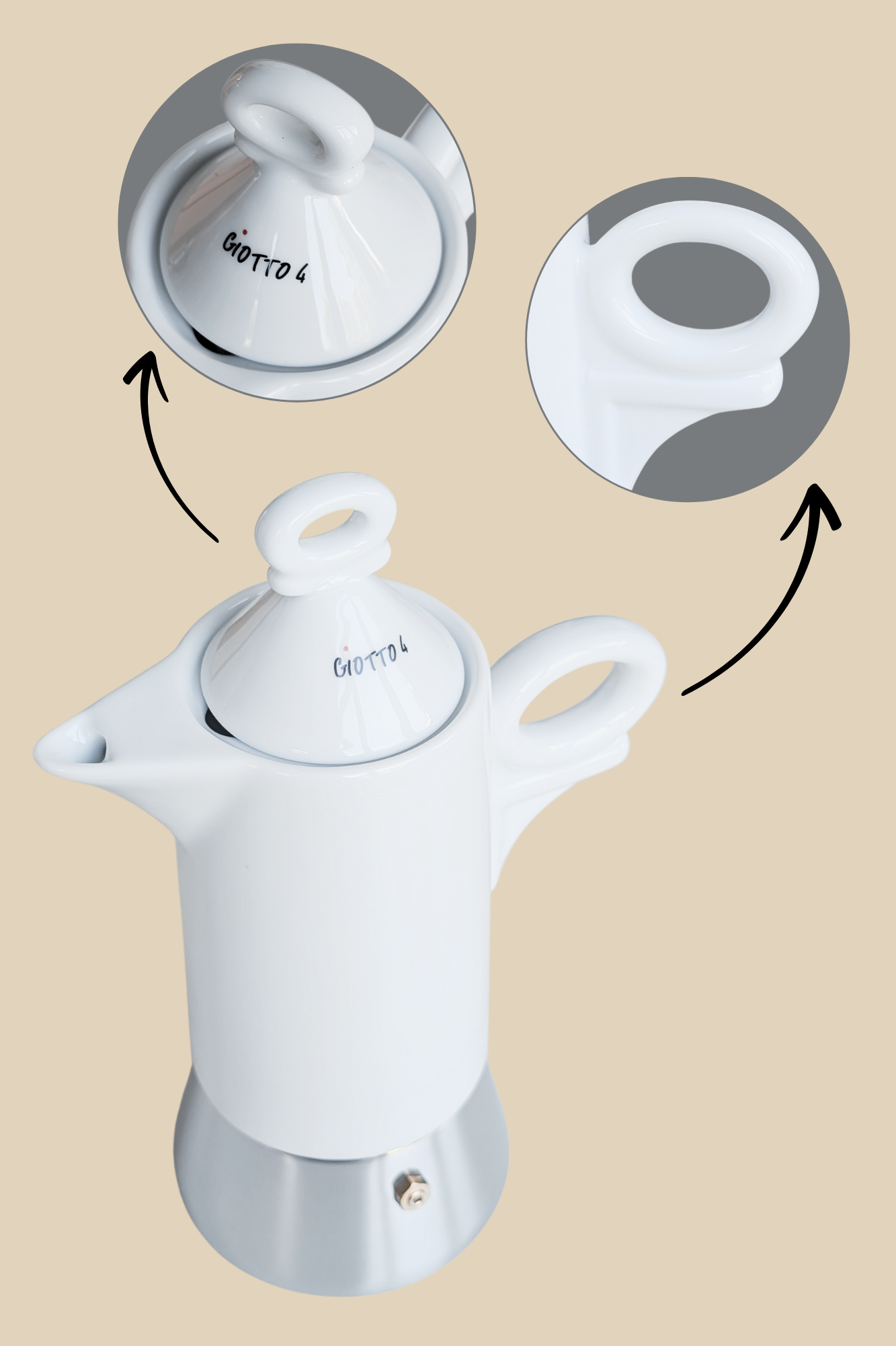 ANCAP GIOTTO 4 Tassen Espressokocher  mit 250 g Caffé New York Mokka NY1000    
