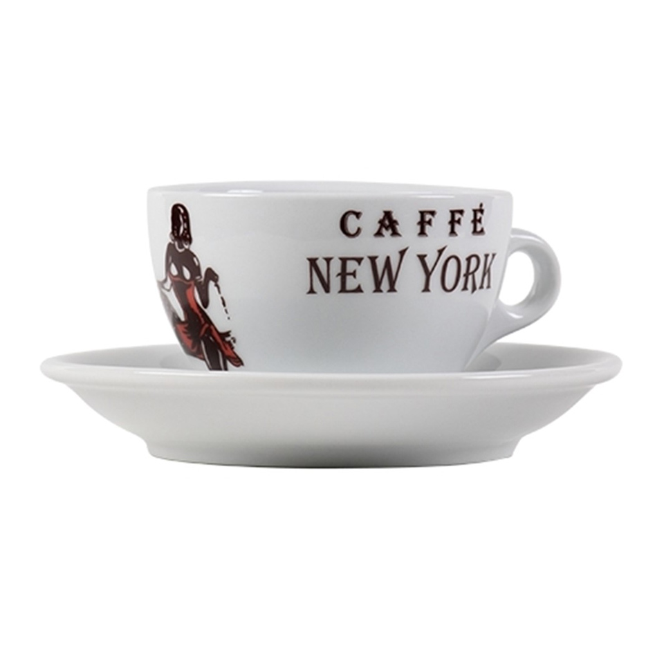 CAFFÈ NEW YORK CL-TASSE mit Dame und Schriftzug